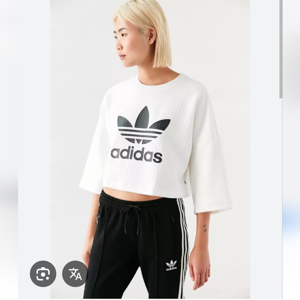 Adidas Originals + UO Diamond Jacquard Cropped Tee